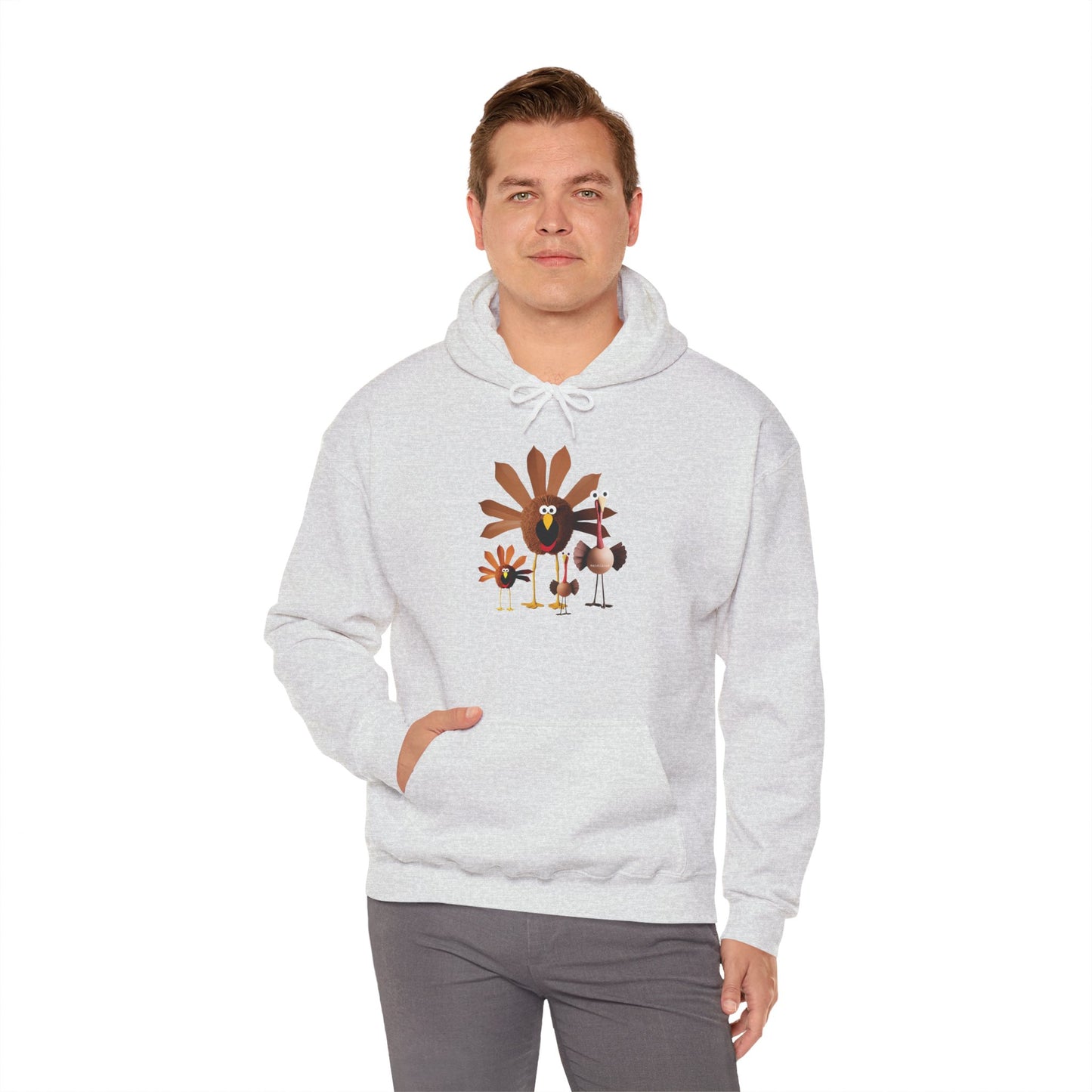 Whimsical Thanksgiving Hoodie with Turkey Design