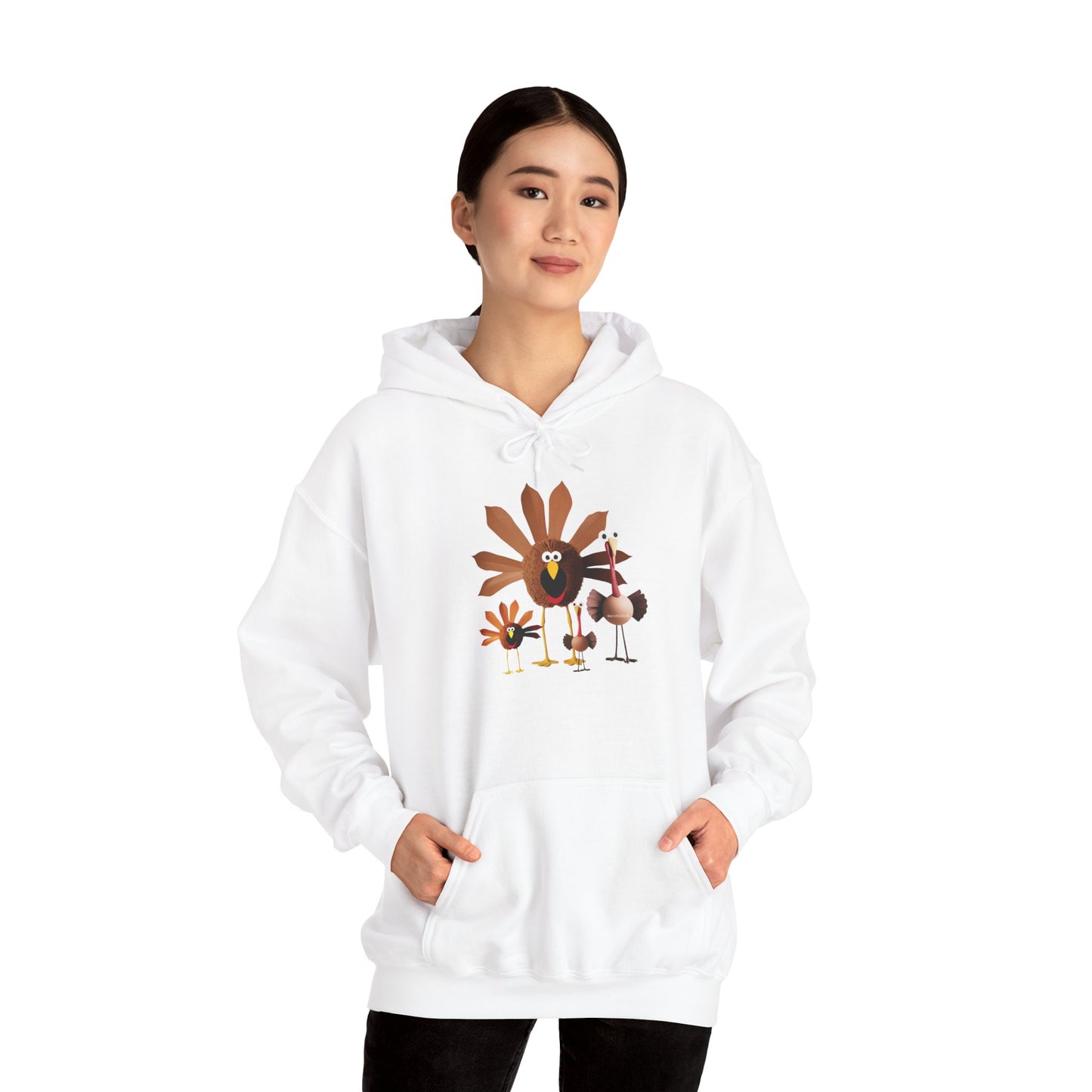 Whimsical Thanksgiving Hoodie with Turkey Design