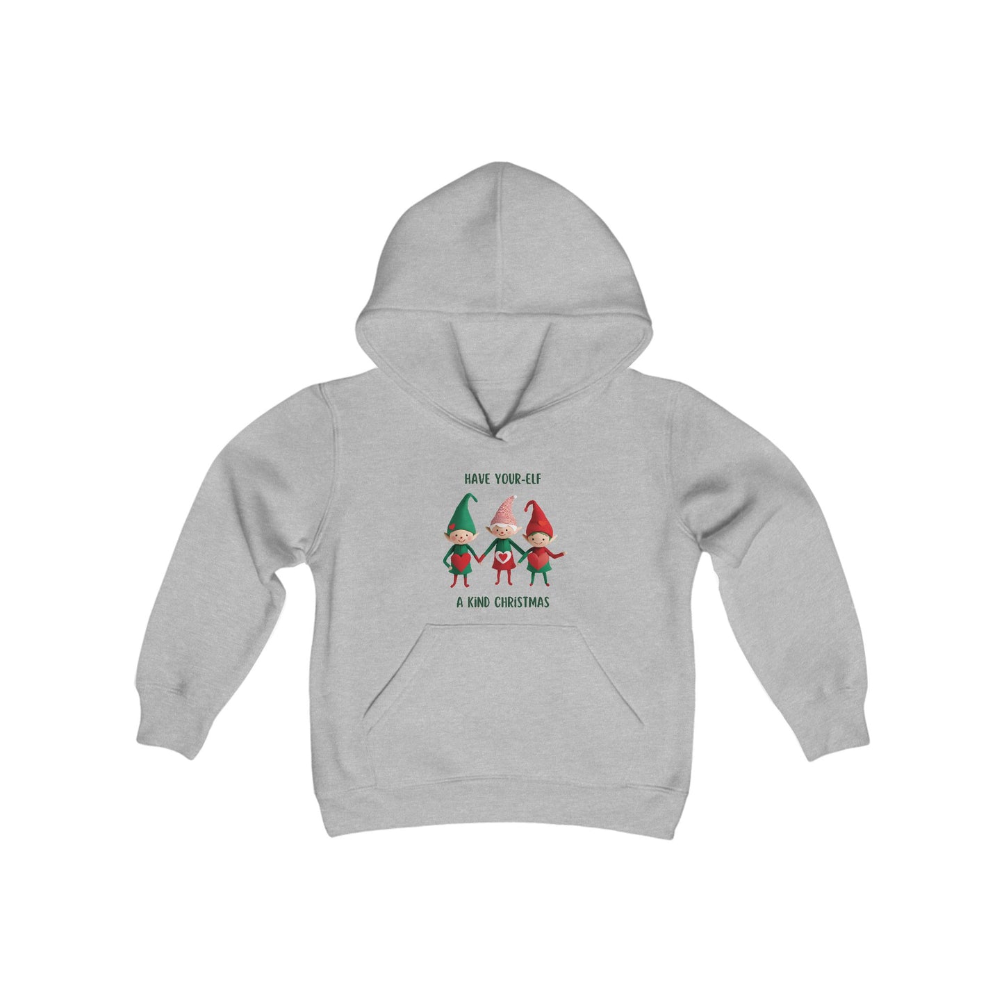 Youth Christmas Hooded Sweatshirt - "Have Your Elf a Merry Christmas"