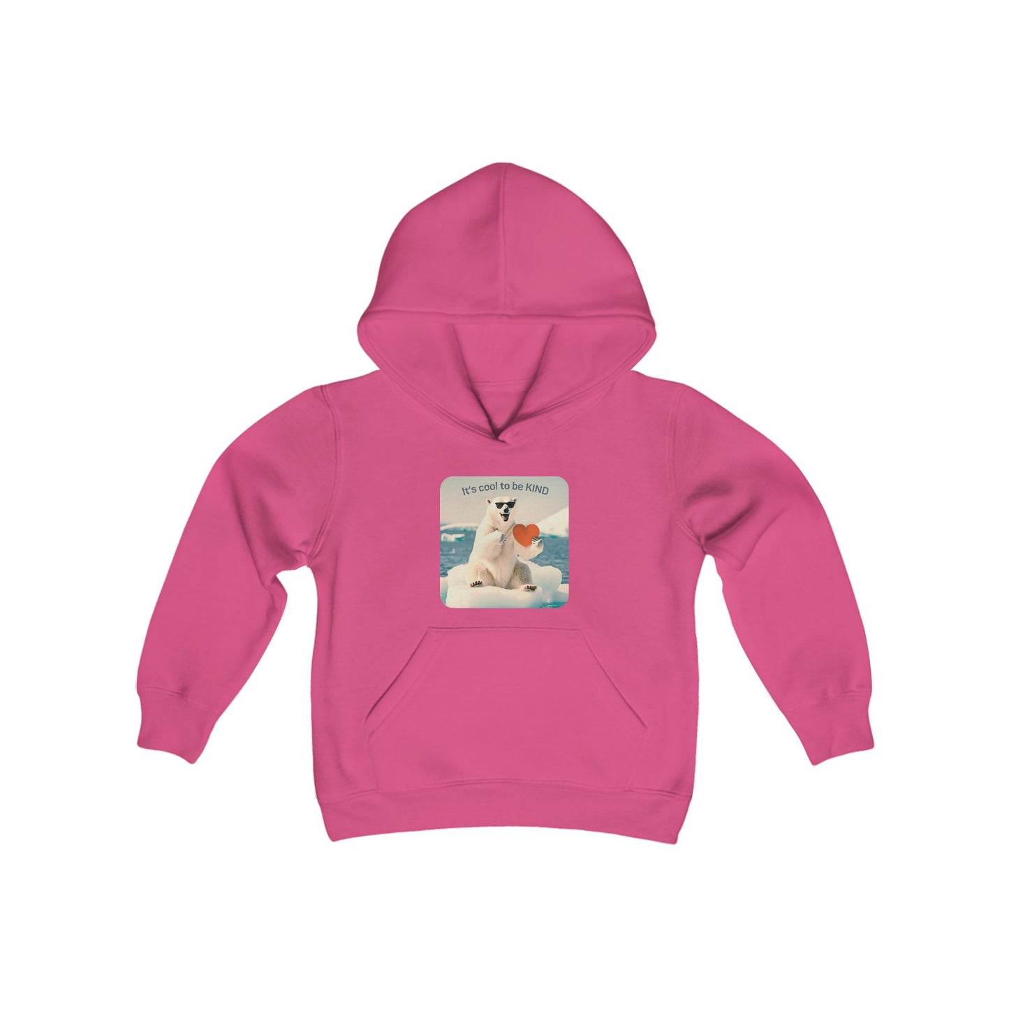 It's Cool to Be Kind Polar Bear Hoodie - Unisex Youth