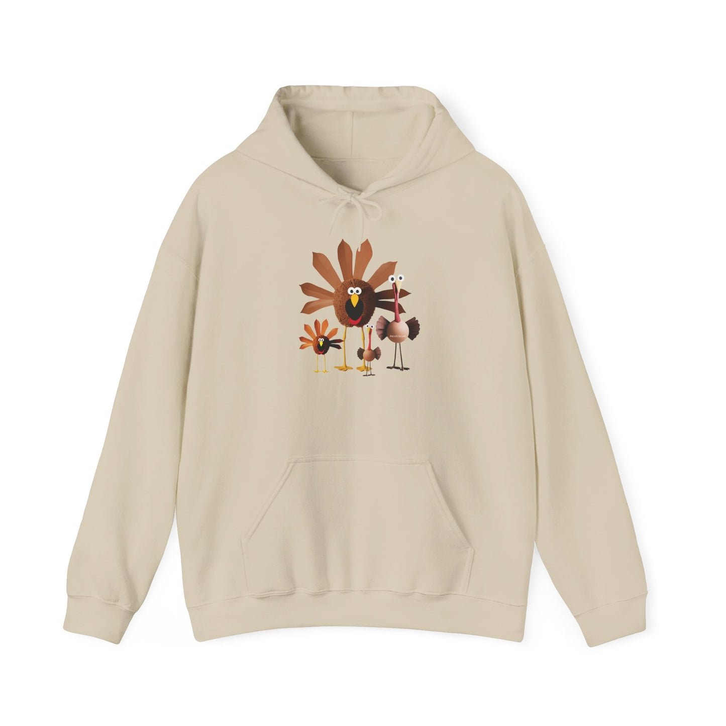Whimsical Thanksgiving Hoodie with Turkey Design