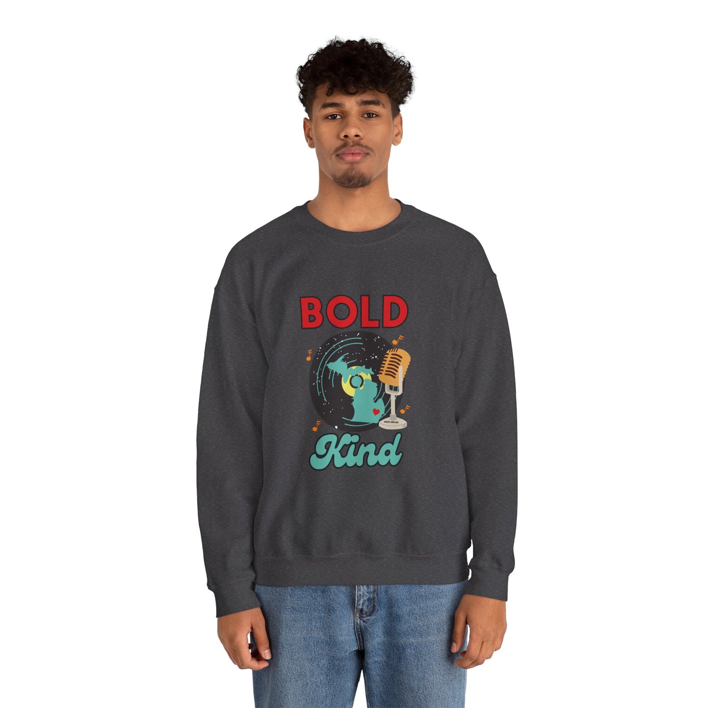 Motown Soul Crewneck Sweatshirt | Bold Like Michigan, Kind Like Michi-Kind Collection | Retro Detroit Music-Inspired Unisex Pullover