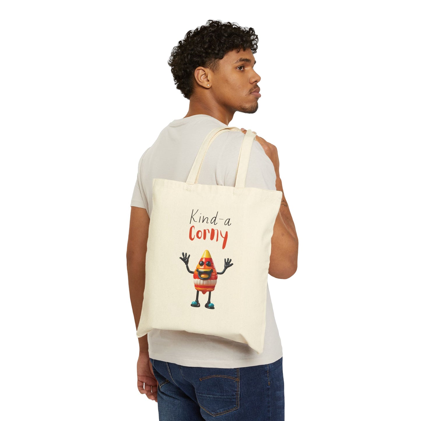 Kind-A Corny Cotton Canvas Tote Bag
