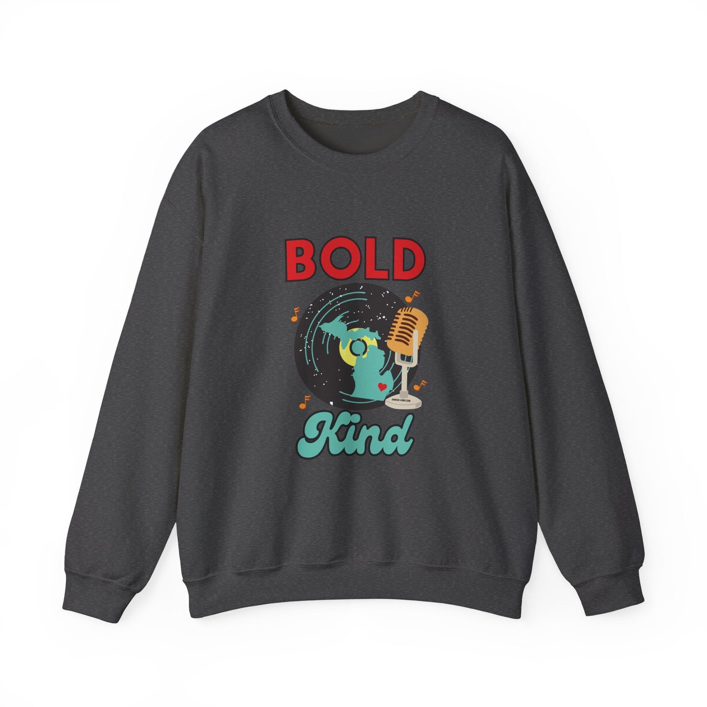 Motown Soul Crewneck Sweatshirt | Bold Like Michigan, Kind Like Michi-Kind Collection | Retro Detroit Music-Inspired Unisex Pullover
