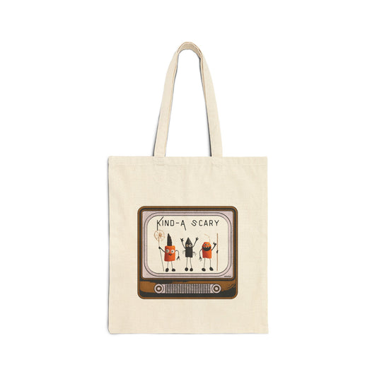 Kind-A Scary Too- Cotton Canvas Tote Bag