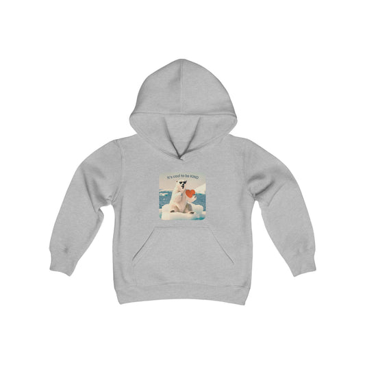 It's Cool to Be Kind Polar Bear Hoodie - Unisex Youth