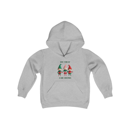 Youth Christmas Hooded Sweatshirt - "Have Your Elf a Merry Christmas"