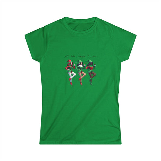 All the Jingle Ladies Women's Softstyle Tee - Christmas Festive Shirt