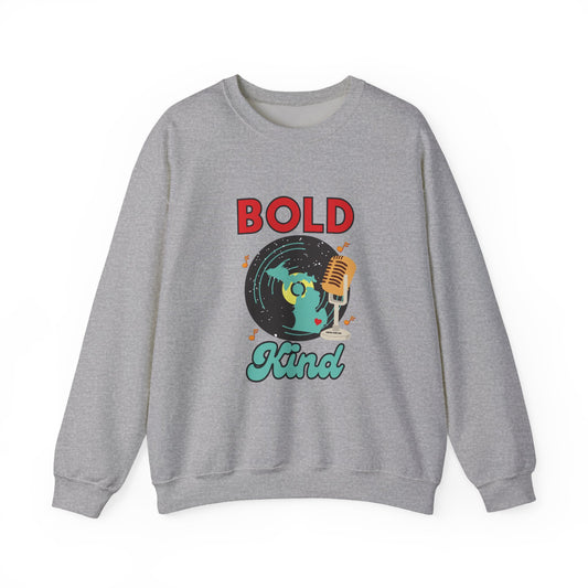 Motown Soul Crewneck Sweatshirt | Bold Like Michigan, Kind Like Michi-Kind Collection | Retro Detroit Music-Inspired Unisex Pullover
