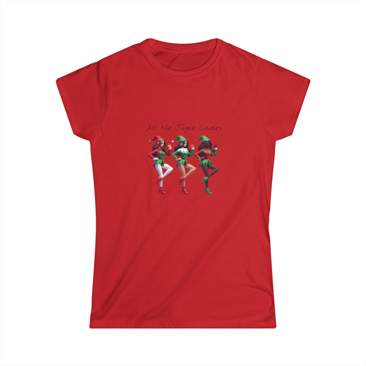 All the Jingle Ladies Women's Softstyle Tee - Christmas Festive Shirt