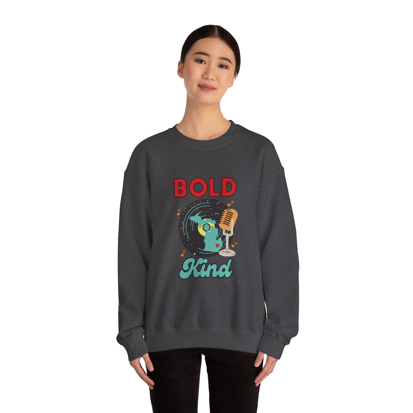Motown Soul Crewneck Sweatshirt | Bold Like Michigan, Kind Like Michi-Kind Collection | Retro Detroit Music-Inspired Unisex Pullover
