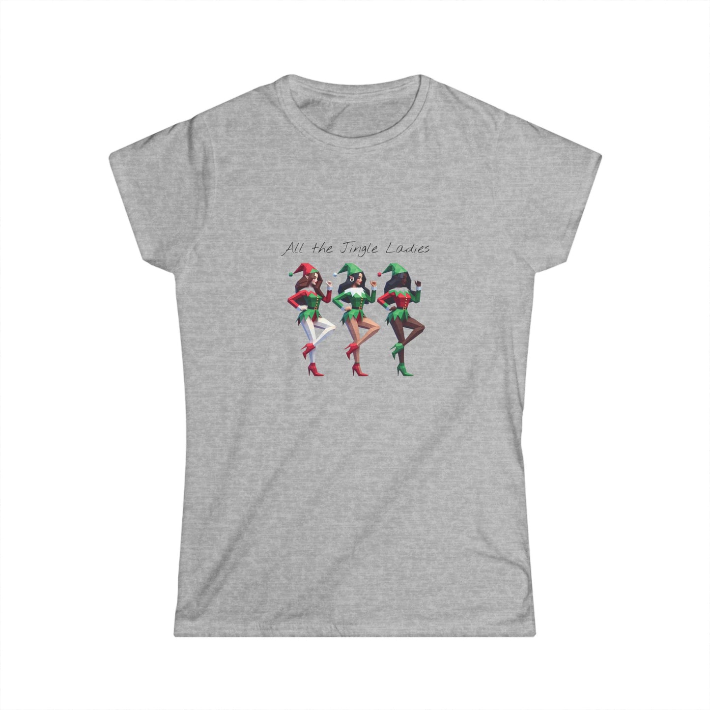 All the Jingle Ladies Women's Softstyle Tee - Christmas Festive Shirt