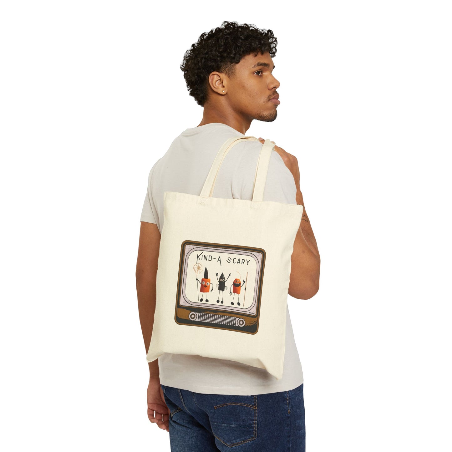 Kind-A Scary Too- Cotton Canvas Tote Bag