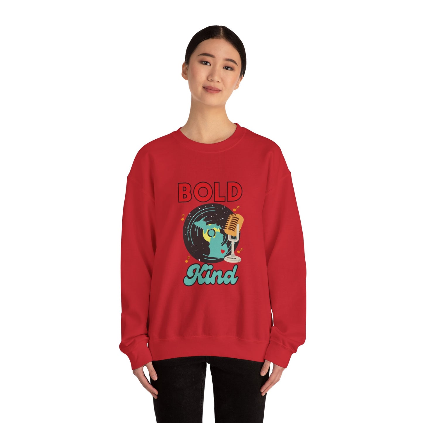 Motown Soul Crewneck Sweatshirt | Bold Like Michigan, Kind Like Michi-Kind Collection | Retro Detroit Music-Inspired Unisex Pullover