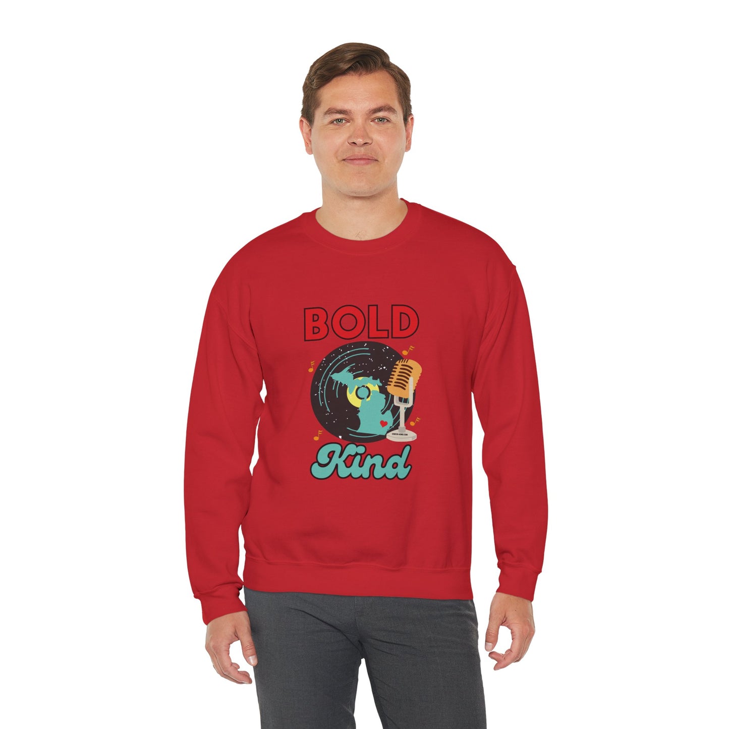 Motown Soul Crewneck Sweatshirt | Bold Like Michigan, Kind Like Michi-Kind Collection | Retro Detroit Music-Inspired Unisex Pullover