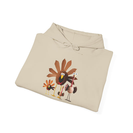 Whimsical Thanksgiving Hoodie with Turkey Design